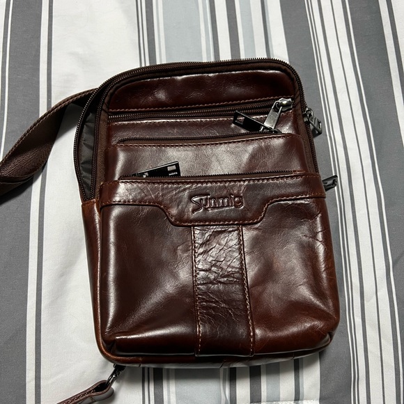 Sunmig leather bag in brown - Picture 2 of 4